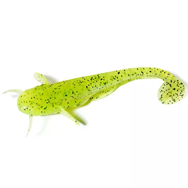 FISHUP Meerval 5,08cm (10st.), #055 - Chartreuse/Zwart Plastic kunstaas