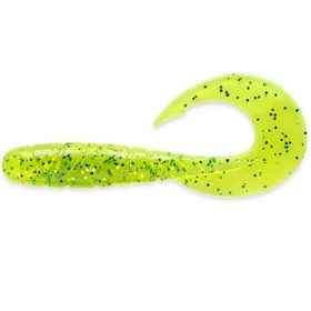   FISHUP Mighty Grub 8,89cm (7 st.), #026 - Flo Chartreuse/Groen Plastic kunstaas