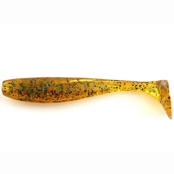 FISHUP Wizzle Shad 12,7cm (4 st.), #036 - Karamel/Groen & Zwart kunststof kunstaas