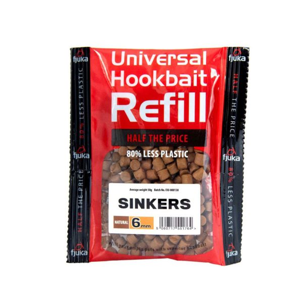 Fjuka Sinkers Mixex Colours 6mm Zinkend Aas Navulverpakking 50gr
