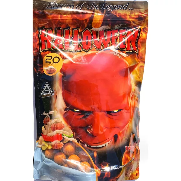 Anaconda Halloween Boilie 20mm Fűszeres-Édes-Selyemhernyó Bojli 1kg
