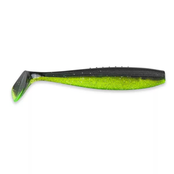 Iron Claw Just Shad BCS Black Chartreuse Silver Glitter 14cm Gumihal