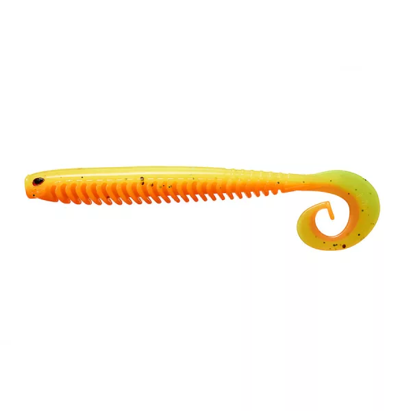 Bite On Rib Worm Orange Ray 10cm 5gr Twister 5db