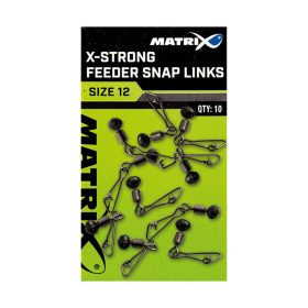 Matrix X-Strong Feeder Bead Snap Links 12 Wartels 10st