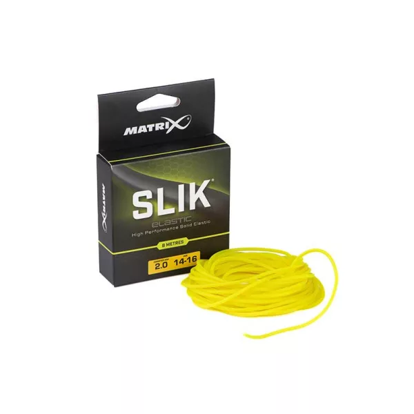 Matrix Slik Elastic Geel 2,0mm 8m Vol Rubber voor Pole Hengel