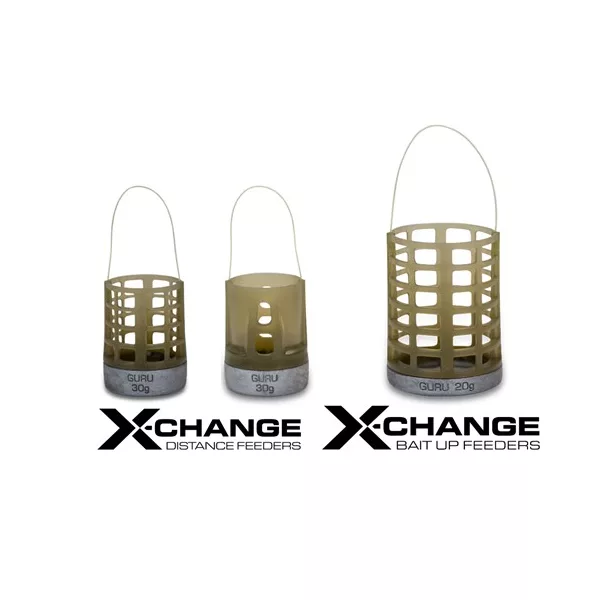 Guru X-Change Bait Up Feeder Medium + Large Zijvoerkorf 20+30gr - Verwisselbaar gewicht - Grondvoerkorf - M+L