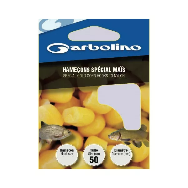 GARBOLINO SPECIAL GOLD CORN HTN 8 (SIZE 8 LINE 0,20mm) voorgebonden haak