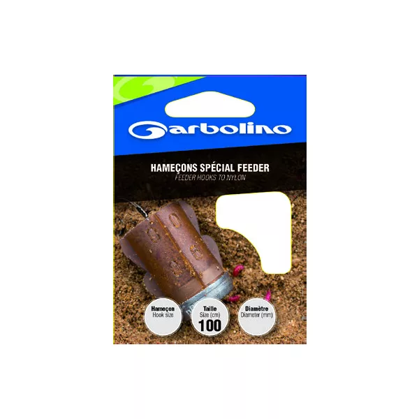 GARBOLINO FEEDER HOOKS 14 (SIZE 14 LINE 0,14mm) voorgebonden haak