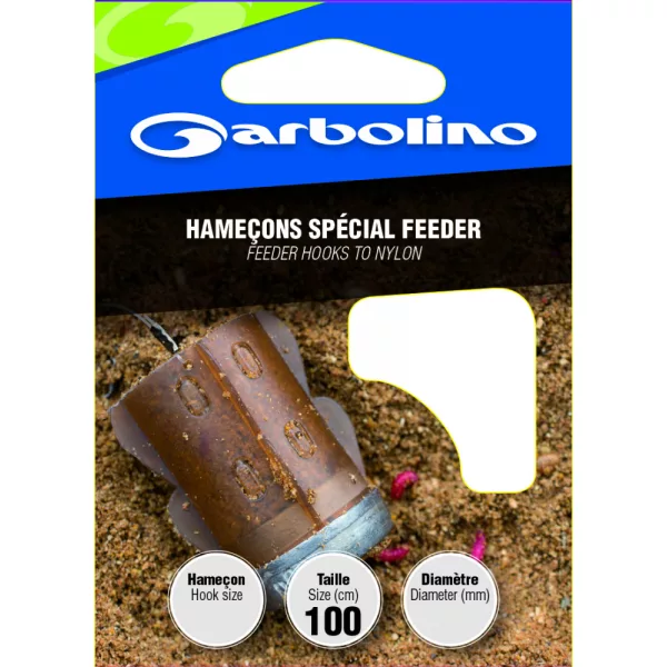 GARBOLINO FEEDER HOOKS 16 (SIZE 8 LINE 0,18mm) voorgebonden haak