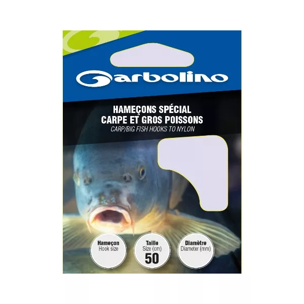 GARBOLINO CARP/BIG FISH HTN 14 (SIZE 14 LINE 0,14mm) voorgeknoopte haak