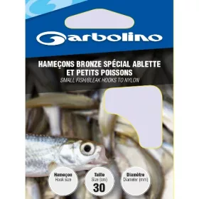   GARBOLINO SMALL FISH/BLEAK BRONZE 20 (SIZE 20 LINE 0,08mm) voorgeknoopte haak