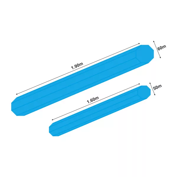 GARBOLINO TUBE PROTECTION OCTOGONAL ANTI-UV transportbuis 1,90m x 60mm