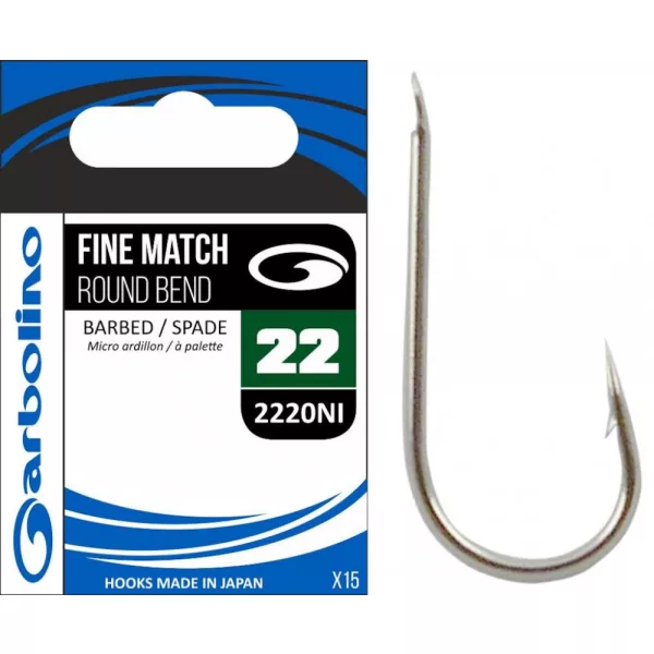 Garbolino 2220NI 16 haak / FINE MATCH / ROUND BEND