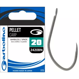   Garbolino - COMMERCIAL MATCH HOOKS - PELLET CARP 2420BN - BARBLESS 18 haak