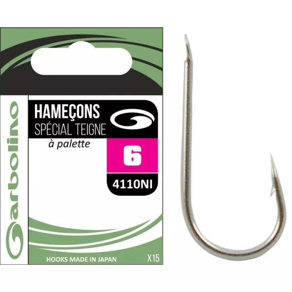 Garbolino - STREAMLINE TROUT HOOKS 4110NI - Spin-offset haak - Forelhaak - Haak met weerhaak, Haak met plaatje