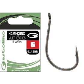   Garbolino - STREAMLINE TROUT HOOKS 4143BN - Spin-offset haak - Forelhaak - Haak met weerhaak, Ooghaak