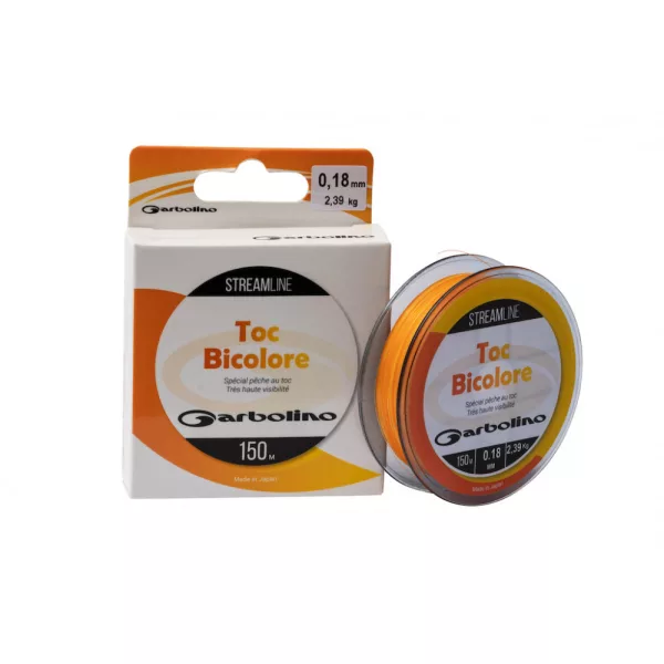Garbolino - STREAMLINE TOC-MONO BICOLOR ORANGE/YELLOW - Hoofdlijn - Monofilament lijn - Forel lijn