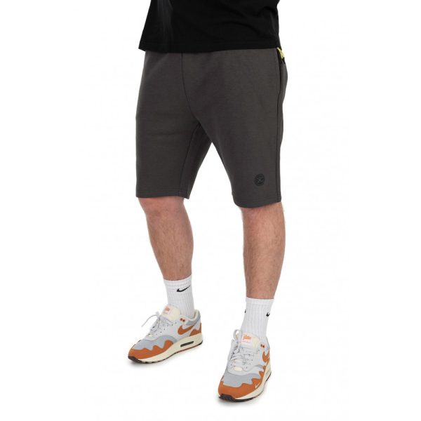 Matrix Jogger Shorts Donkergrijs-Limoen Korte Broek M