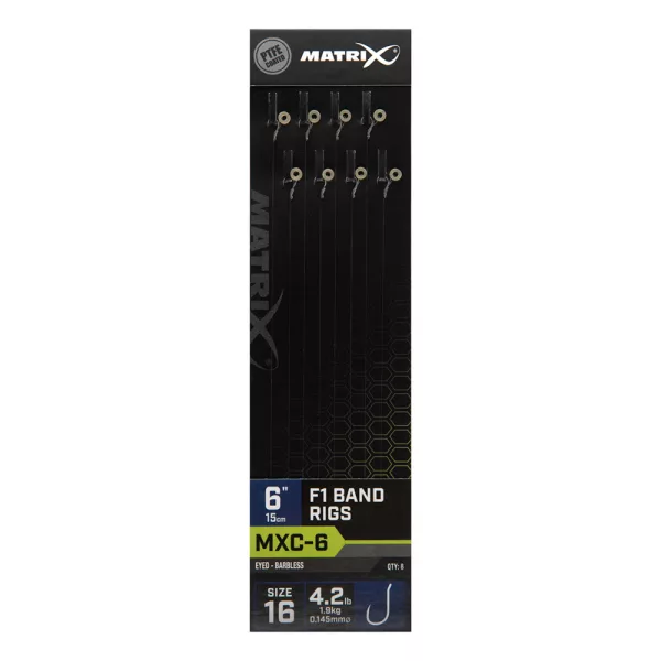 Matrix MXC-6 16 Barbloos, Met oog 1,9kg 15cm Voorgeknoopte Haak 8 stuks
