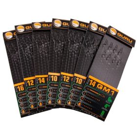   GURU QM1 STANDARD HAIR READY RIGS 4 Size voorgeknoopte QM1 haak (12 - 0.19MM)