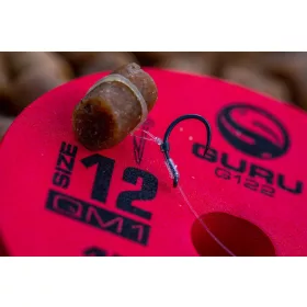   Guru QM1 Bait Bands 12 met oog, weerhaakloze monofilament voorgeknoopte haak 8 stuks