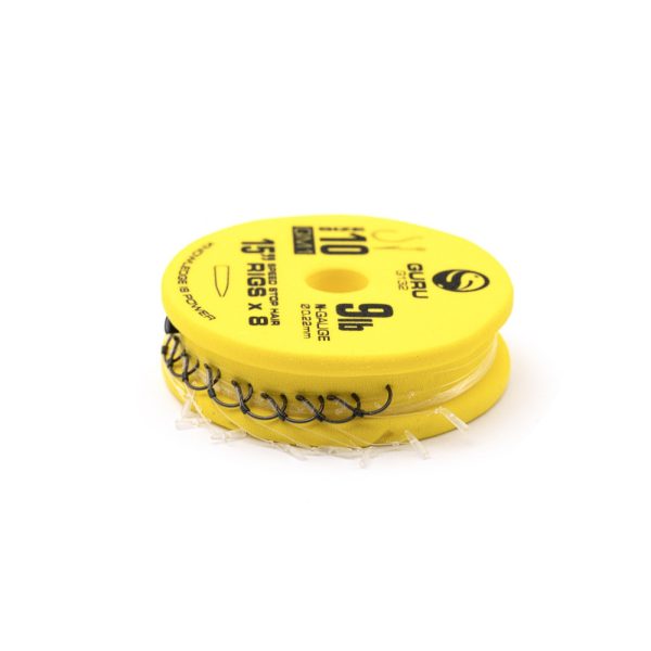 Guru QM1 Speed Stop 10 met oog, weerhaakloze monofilament voorgeknoopte haak 8 stuks
