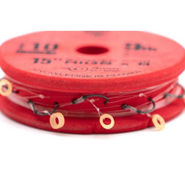 Guru SMWG Bait Bands 10 met oog, weerhaakloze monofilament voorgeknoopte haak 8 stuks