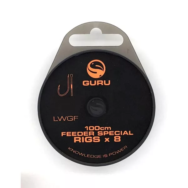 Guru LWGF Feeder Special Rig 1m Maat 10 x 8 (0.19mm) - voorgeknoopte haak