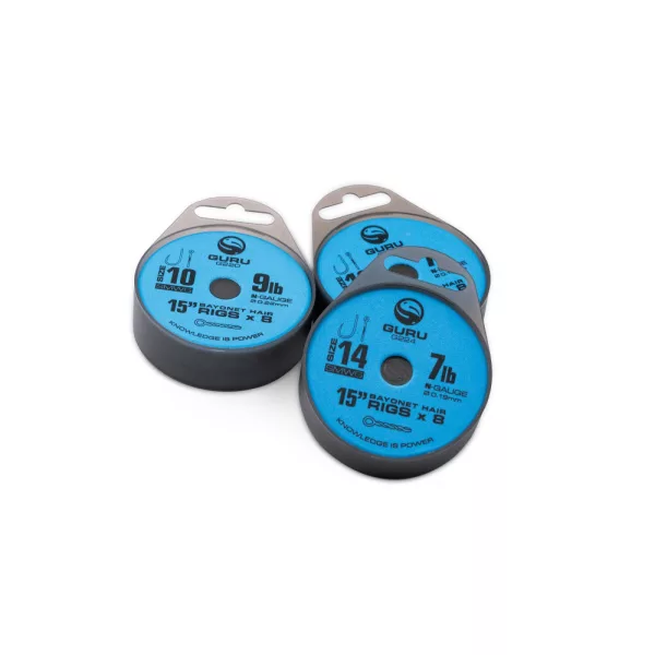 Guru SMWG Bayonet Rig 12 met oog, weerhaakloze monofilament voorgeknoopte haak 8 stuks