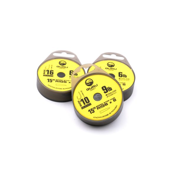 Guru SMWG Speed Stop Rig 10 Oogje, Barbless Monofil Voorgeknoopte Haak 8 stuks