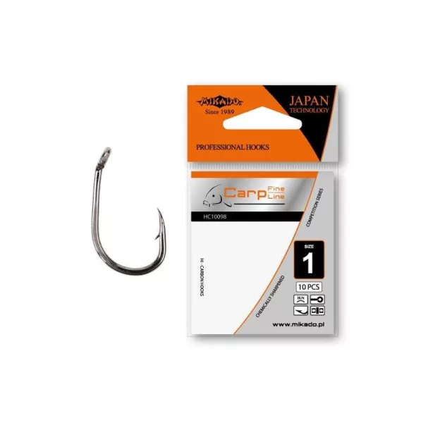 Mikado Carp Fine K4 8OL Oog, Met Weerhaak Karperhaak 10 stuks