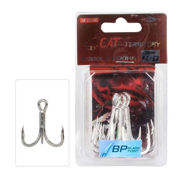 Mikado Cat Territory Treble Hook 3/0 Met Oog Barb Driehaak Roofvishaak 3st