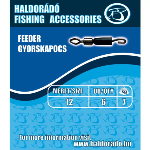 Haldorádó Feeder snelsluiting L 9kg 6 stuks