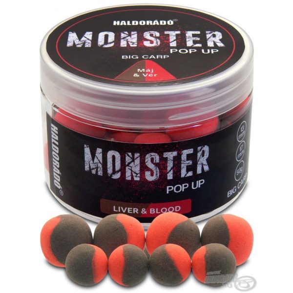 Haldorádó MONSTER Pop Up Big Carp 13, 17 mm - Lever & Bloed