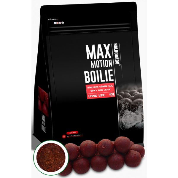 Haldorádó Max Motion Boilie Long Life Pittige Rode Lever 800gr 24mm Boilie