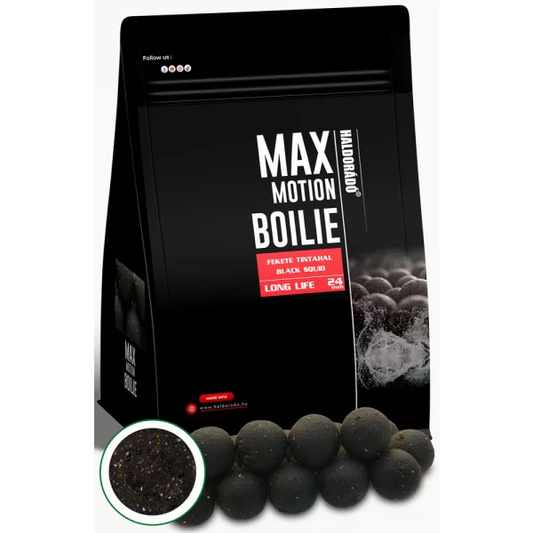 Haldorádó Max Motion Boilie Long Life Zwarte Inktvis 800gr 24mm Boilie