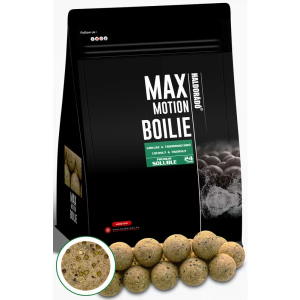 Haldorádó Max Motion Boilie Premium Soluble Kokosnoot-Tijgernoot 800gr 24mm Boilie