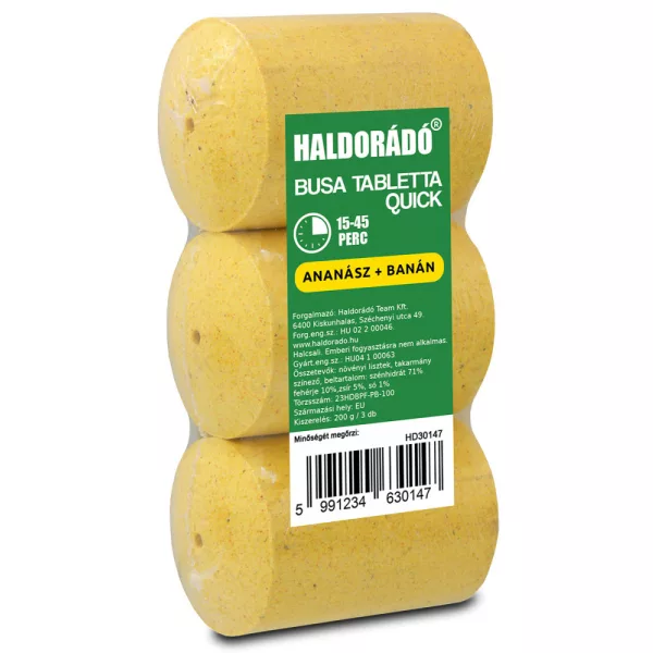 Haldorádó Busa tablet Snel Ananas-Banaan 3 stuks/verpakking