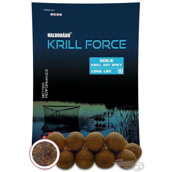 Haldorádó Krill Force Boilie Long Life 30mm Krill Hot Spicy Voer Boilie 700gr