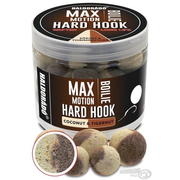 Haldorádó Max Motion Boilie Hard Hook Wafter 16, 20mm Kokosnoot-Tijgernoot Haakaas Boilie 100gr