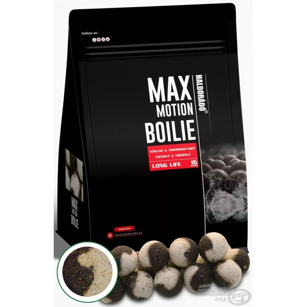 Haldorádó Max Motion Boilie Long Life 16mm Kokos & Tijgernoot Boilie 800gr