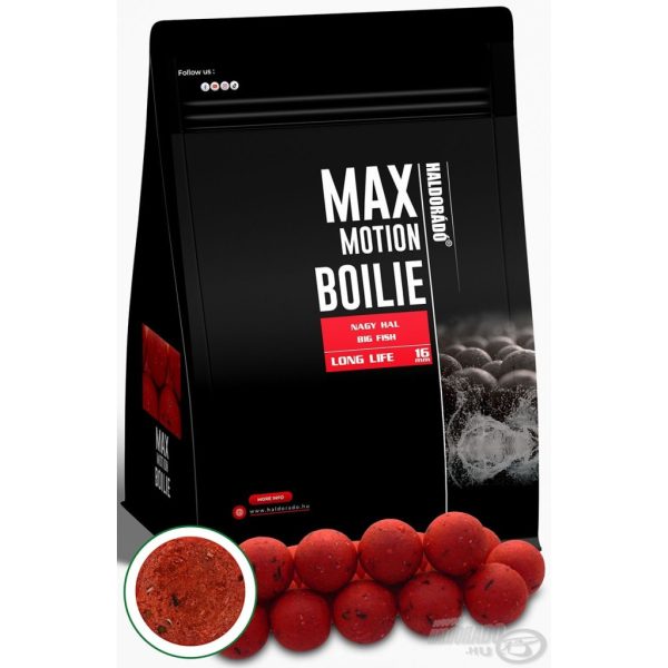 Haldorádó Max Motion Boilie Long Life 16mm Grote Vis Boilie 800gr