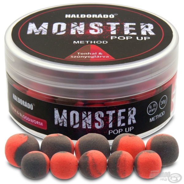 Haldorádó Monster Pop Up Method Tonijn & Muggenlarf 9-11mm Pop Up 30gr