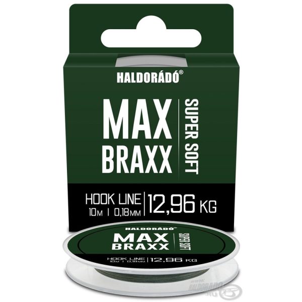 Haldorádó Max Braxx Super Soft Hook Line 0,18mm 10m Gevlochten Onderlijn