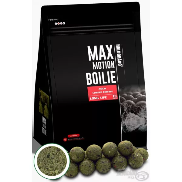 Haldorádó Max Motion Boilie Long Life 13mm Limited Edition Amur Voerboilie 800gr