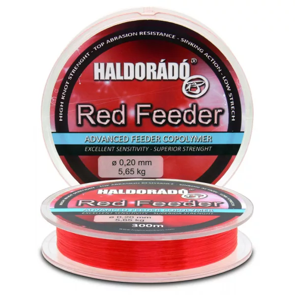 Haldorádó Rode Feeder 0,18mm 300m Monofil hoofdlijn - Rood