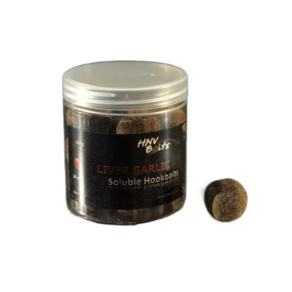 HNV Baits Liver Garlic Soluble Hookbaits 24mm Oplosbaar Haakaas 165gr