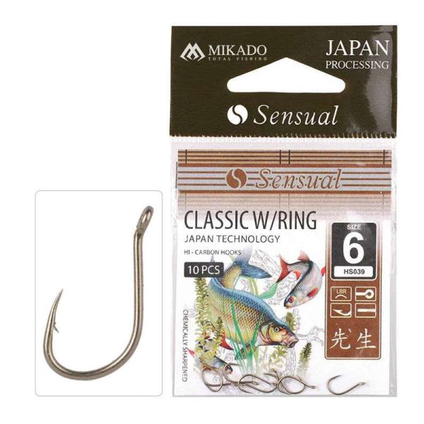 Mikado Sensual Classic 12 Karperhaak met oog en weerhaak 10 stuks