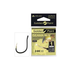   Mikado Golden Point Iseama W/ring 6 Oog, Met Weerhaak Karperhaak 10 stuks