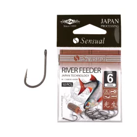 Mikado River Feeder 8 Oog, Met Weerhaak Karperhaak 10 stuks